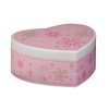 Mele & Co Ruby Girl's Gitter-Daisy Heart-Shaped Musica Baerina Jeery Box, 7-1/2 by 6-1/4 by  3-1/8-Inch