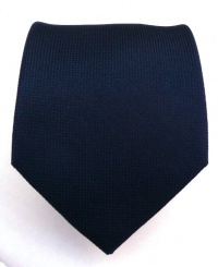 100% Silk Woven Midnight Navy Solid Textured Tie 100% Silk Woven Midnight Navy Solid Textured Tie