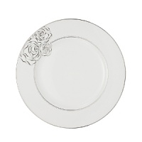 The couture designer Monique Lhuillier celebrates her first creative collaboration with Waterford Crystal with the Sunday Rose Collection. Inspired by her iconic Sunday Rose wedding gown, this formal dinner plate is a sophisticated symphony of fine bone china and precious platinum details. The couture designer Monique Lhuillier celebrates her first creative collaboration with Waterford Crystal with the Sunday Rose Collection. Inspired by her iconic Sunday Rose wedding gown, this formal dinner plate is a sophisticated symphony of fine bone china and precious platinum details.