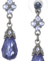 1928 Jewelry Blue Bayou Jet Montana Drop Earrings
