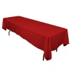 60 x 126 in. Rectangular Polyester Tablecloth Red