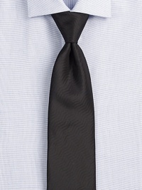 Subtle wave pattern lends a textured finish to a dress wardrobe essential, neatly woven in fine Italian silk.About 3 wideSilkDry cleanMade in Italy Subtle wave pattern lends a textured finish to a dress wardrobe essential, neatly woven in fine Italian silk.About 3 wideSilkDry cleanMade in Italy