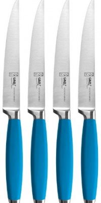 Ginsu Sofuto Series Japanese 420J2 Stainless Steel 4-Piece Lotus Style Steak Knife Set 5828 Ginsu Sofuto Series Japanese 420J2 Stainless Steel 4-Piece Lotus Style Steak Knife Set 5828