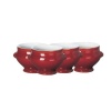 Emile Henry Lion's Head Soup Bowls, Set of 4, Cerise