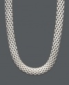 A stylish necklace that will really make your neckline pop! A sleek sterling silver necklace that features an intricate popcorn chain link. Approximate length: 18 inches.