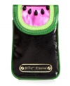 Deliciously fun. Give your PDA some personality with this whimsical watermelon case from Betsy Johnson. Teardrop black beads and detail stitching adorn the pink and green front flap that snaps securely closed, so your device stays safe.