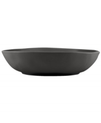 Find stylish versatility in the organic shape and matte-glazed finish of the large Casual Luxe serving bowl from Donna Karan by Lenox. Durable stoneware in modern black is an ideal host for everyday meals and a natural go-to for entertaining.