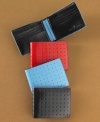 With a sleek style and a pop of color, this wallet from Will Snyder for J. Fold blends modern utility with modern art.