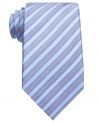 Confidently go into the day in this sophisticated striped Tasso Elba tie.