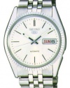 Seiko Men's SNXJ89 Seiko 5 Automatic White Dial Stainless-Steel Bracelet Watch