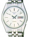 Seiko Men's SNXJ89 Seiko 5 Automatic White Dial Stainless-Steel Bracelet Watch