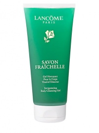 A rich-foaming gel that exhilarates your skin as it thoroughly cleanses your body. Enriched with Aloe Vera and Chamomile with Magnesium, Essential Fatty Acids and Pro Vitamin B5. Awakens and refreshes body skin; gives it new smoothness, suppleness and radiance. The Result: Leaves skin refreshed with a fresh, green floral scent. 6.8 oz. A rich-foaming gel that exhilarates your skin as it thoroughly cleanses your body. Enriched with Aloe Vera and Chamomile with Magnesium, Essential Fatty Acids and Pro Vitamin B5. Awakens and refreshes body skin; gives it new smoothness, suppleness and radiance. The Result: Leaves skin refreshed with a fresh, green floral scent. 6.8 oz.
