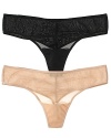 A mesh thong with ruching detail at back. Style #850139