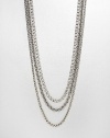 From the Chain Collection. A mix of rolo, wheat and curb sterling silver link chains in a long and elegant design. Sterling silverLength, about 36Toggle clasp closureImported 
