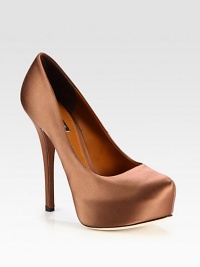 Sumptuous satin on a towering hidden platform and slender heel is the epitome of must-have style. Self-covered heel, 5½ (140mm)Hidden platform, 1½ (40mm)Compares to a 4 heel (100mm)Satin upperLeather lining and solePadded insoleMade in Italy Sumptuous satin on a towering hidden platform and slender heel is the epitome of must-have style. Self-covered heel, 5½ (140mm)Hidden platform, 1½ (40mm)Compares to a 4 heel (100mm)Satin upperLeather lining and solePadded insoleMade in Italy