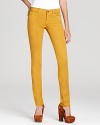 Give your blue jeans the day off and opt for these brightly-colored skinnies -- low rise, high style!