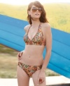 Sport the hottest print of the season in Becca's snakeskin halter bikini top!