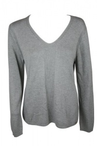 Calvin Klein Womens Pointelle Knit V Neck Sweater