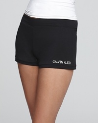 These basic, sporty sleep shorts feature oh-so-soft fabric and logo detail along left leg. These basic, sporty sleep shorts feature oh-so-soft fabric and logo detail along left leg.