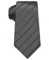 Line it up, knock it down. This striped tie from Bar III conquers your dress wardrobe with unmatched cool.