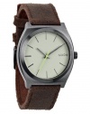 Nixon Men's Time Teller Analog Watch, Color: Gunmetal / Brown