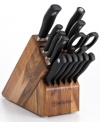 Smart tools for an on-point chef. Make excellence a part of every cut with this precision collection, which stocks your space with the knives you'll need to slice, dice, mince, chop & more. Crafted in Germany from high-carbon stain resistant steel, this collection brings balance, control and professional ease into reach.