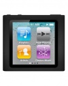 Premium Black Soft Silicon Gel Skin Case Cover for the Apple iPod Nano 6 Gen, 6th Generation