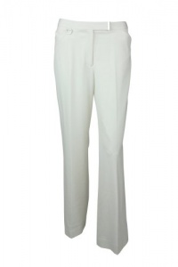 Jones New York Womens Sugar White Tab Front Stretch Trouser Pants 8