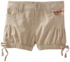 Baby Phat - Kids Girls 2-6X Bubble Twill Short, Beige, 3T