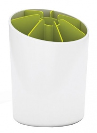 Joseph Joseph Segment, Utensil Pot with Dividers, White and Green Joseph Joseph Segment, Utensil Pot with Dividers, White and Green