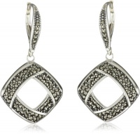Judith Jack Sterling Silver and Marcasite Pave Square Drop Earrings Judith Jack Sterling Silver and Marcasite Pave Square Drop Earrings
