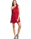 BCBGeneration Women's One Shoulder Ruffle Dress