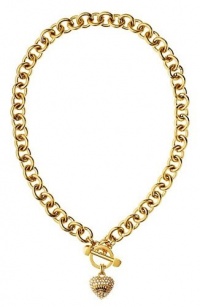 Juicy Couture Gold Pave Heart Starter Charm Necklace Juicy Couture Gold Pave Heart Starter Charm Necklace