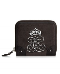 Soft and sassy, this petite velour wallet from Juicy Couture is dressed up in rhinestones and perfectly sized to slip into a pocket or purse. Plenty of interior compartments let you organize cash, cards and coins with ease. Soft and sassy, this petite velour wallet from Juicy Couture is dressed up in rhinestones and perfectly sized to slip into a pocket or purse. Plenty of interior compartments let you organize cash, cards and coins with ease.