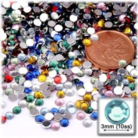 The Crafts Outlet 1440-Piece Round Rhinestones, 3mm, Pastel Assortment