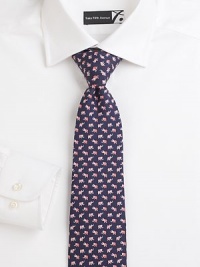 A signature statement in beautifully crafted Italian silk with a whimsical elephant print.SilkDry cleanMade in Italy A signature statement in beautifully crafted Italian silk with a whimsical elephant print.SilkDry cleanMade in Italy