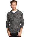 Cozy and cool, this hooded sweater by Kenneth Cole New York is sure to be a winter favorite.