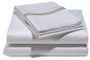 Pinzon Hotel Stitch 400-Thread-Count Egyptian Cotton Sateen Queen Sheet Set, Taupe