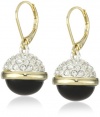 Anne Klein Caelestia Gold-Tone Jet and Crystal Drop Earrings