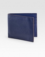 Traditional billfold in richly textured leather with prep-inspired striped interior.One bill compartmentSix card slots3½W x 4HImported