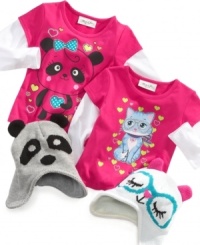 She'll automatically fall in love with the adorable animals gracing the front of her Belle du Jour t-shirt. She'll automatically fall in love with the adorable animals gracing the front of her Belle du Jour t-shirt.