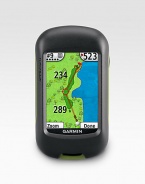 Give your game a boost of confidence with Approach G3, a rugged, waterproof, touchscreen golf device packed with thousands of preloaded golf course maps. The Approach uses a high-sensitivity GPS receiver to measure individual shot distances and show the exact yardage to fairways, hazards and greens. Precise distance information about fairways, hazards & greens from any point Waterproof with a 2.6 sunlight-readable, touchscreen display Over 12,000 preloaded U.S. 