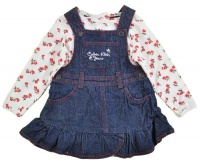 Calvin Klein Newborn Girls 2Pc Denim Dress Set (6/9M) Calvin Klein Newborn Girls 2Pc Denim Dress Set (6/9M)