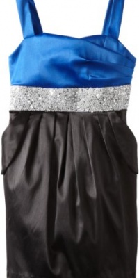 Ruby Rox Kids Girls 7-16 Sequin Waist Pocket Dress, Royal/Silver, 16 Ruby Rox Kids Girls 7-16 Sequin Waist Pocket Dress, Royal/Silver, 16