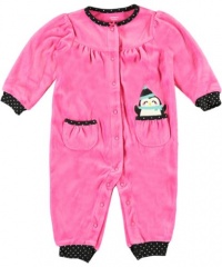 Carter's Infant Long Sleeve One Piece Velour Coverall Carter's Infant Long Sleeve One Piece Velour Coverall