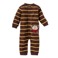 Carter's Infant Long Sleeve One Piece Snap Fleece Coverall - Monkey in Scarf-6 Months Carter's Infant Long Sleeve One Piece Snap Fleece Coverall - Monkey in Scarf-6 Months