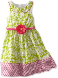 Bloome Girls 7-16 Floral Dress, Lime/Pink/White, 10 Bloome Girls 7-16 Floral Dress, Lime/Pink/White, 10