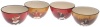 Certified International Bistro 5-1/2-Inch Ice Cream Bowl, Set of 4 Assorted Designs