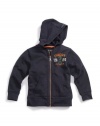 GUESS Kids Boys Zip-Front Hoodie with Screen, NAVY (4)