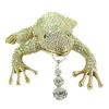 Swarovski Crystals Frog Box and Sterling Silver Necklace set with Swarovski Crystals Keepsake Jewelry Trinket Holder
